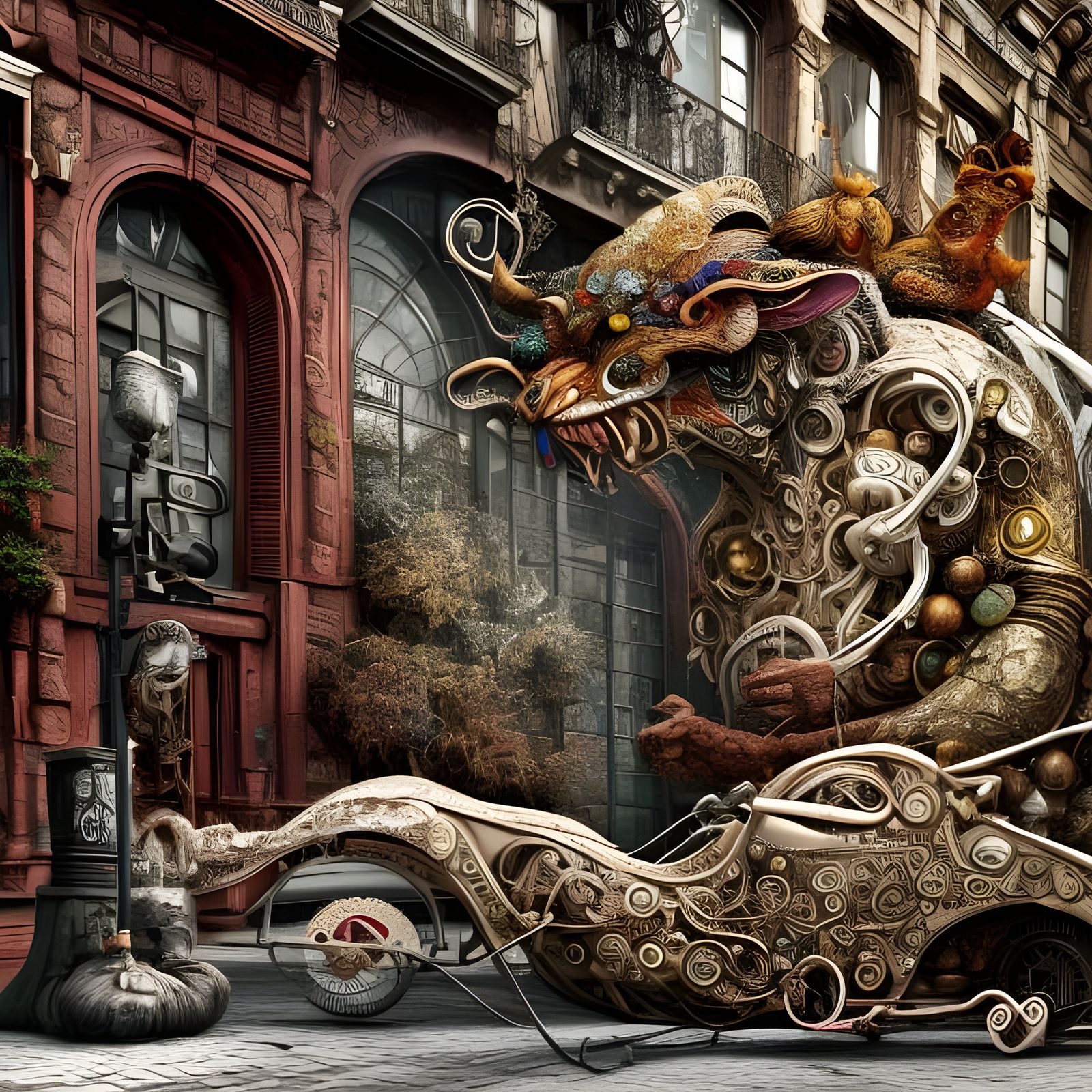 Hyperrealistic Street Art in Dystopian World