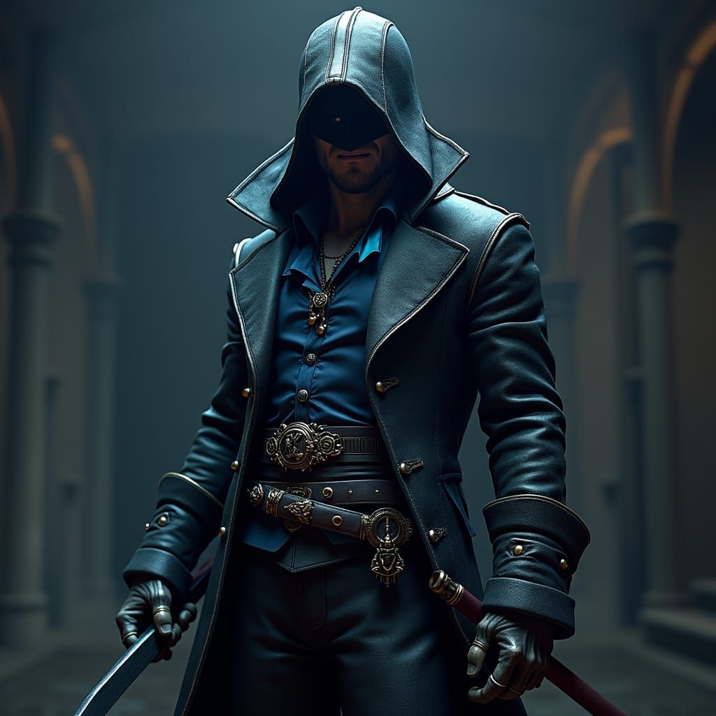 Pirate with Glowing Interior in 8K Resolution