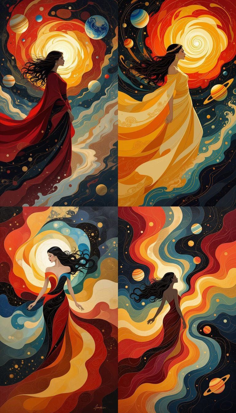 Cosmic Beauty: Abstract Liquid Galaxy Painting