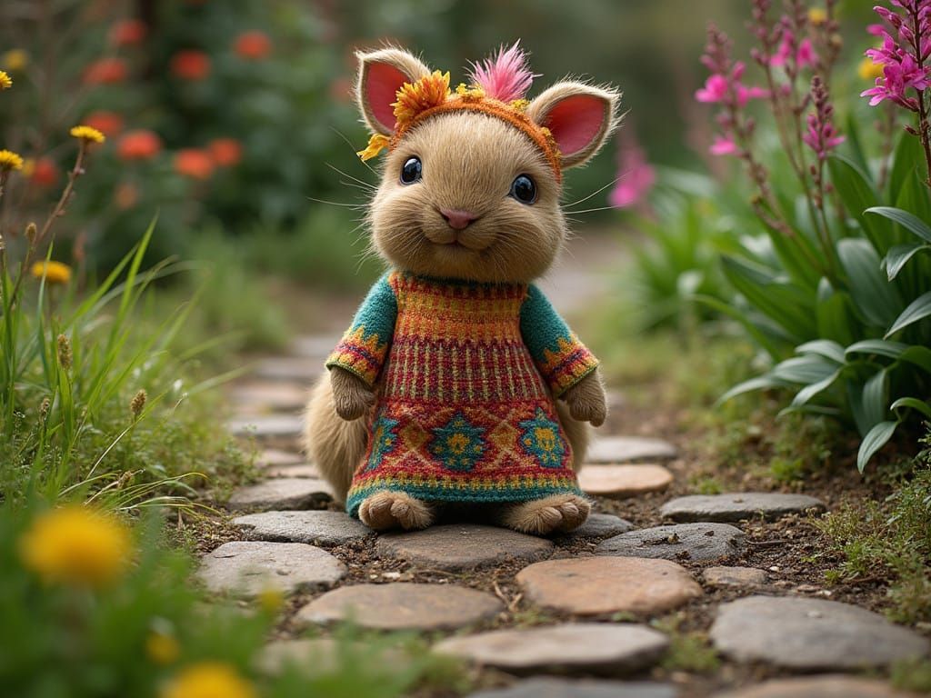 Spirioffom Ursinae Hopsack Pinafore Fringed-Lily Crazy-Pavin...