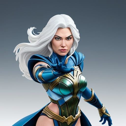 Justice League Icon Tora Olafsdotter in Snow-White Hair, 198...