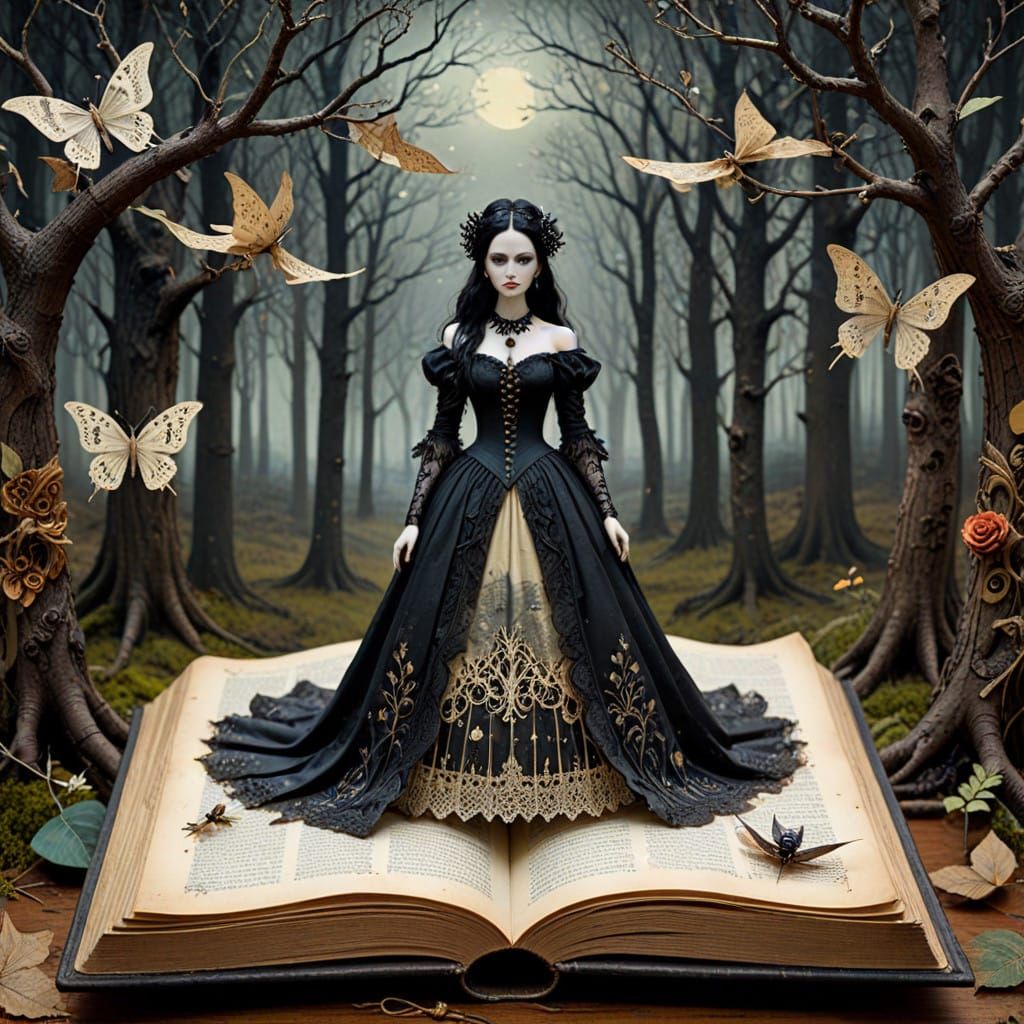 Whimsical Gothic Forest Tapestry