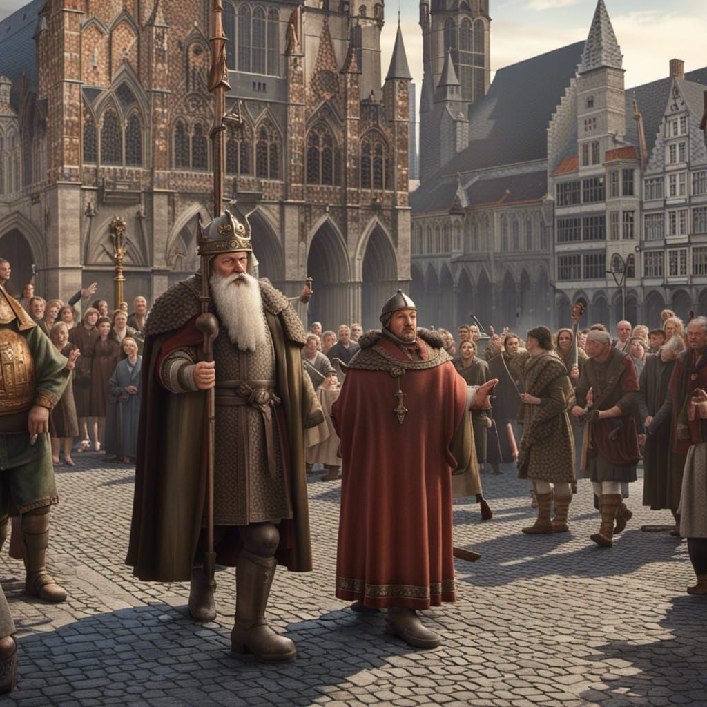 Clovis, King of the Franks, in Tournai, Belgium