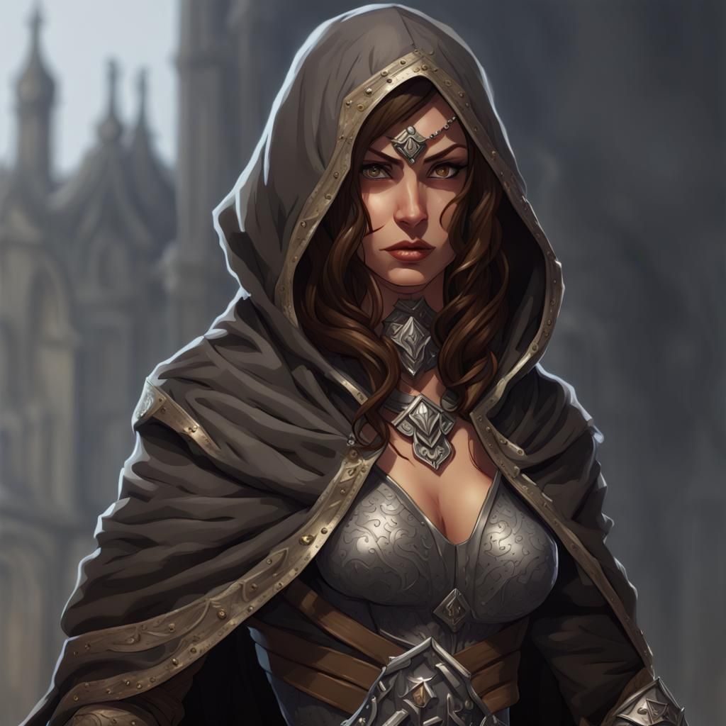 Detailed Rogue in Chainmail and Black Cape