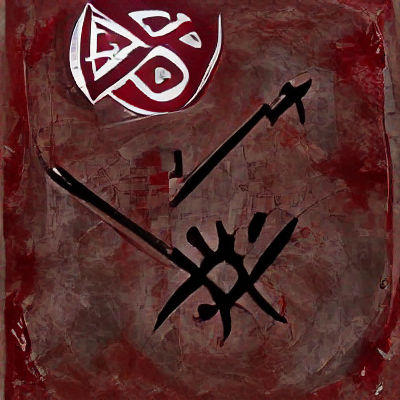 Heraldic Half-Orc Sigil Illustration