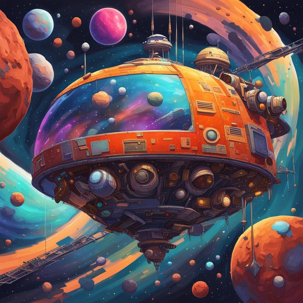 Whimsical Space Probe Concept Art