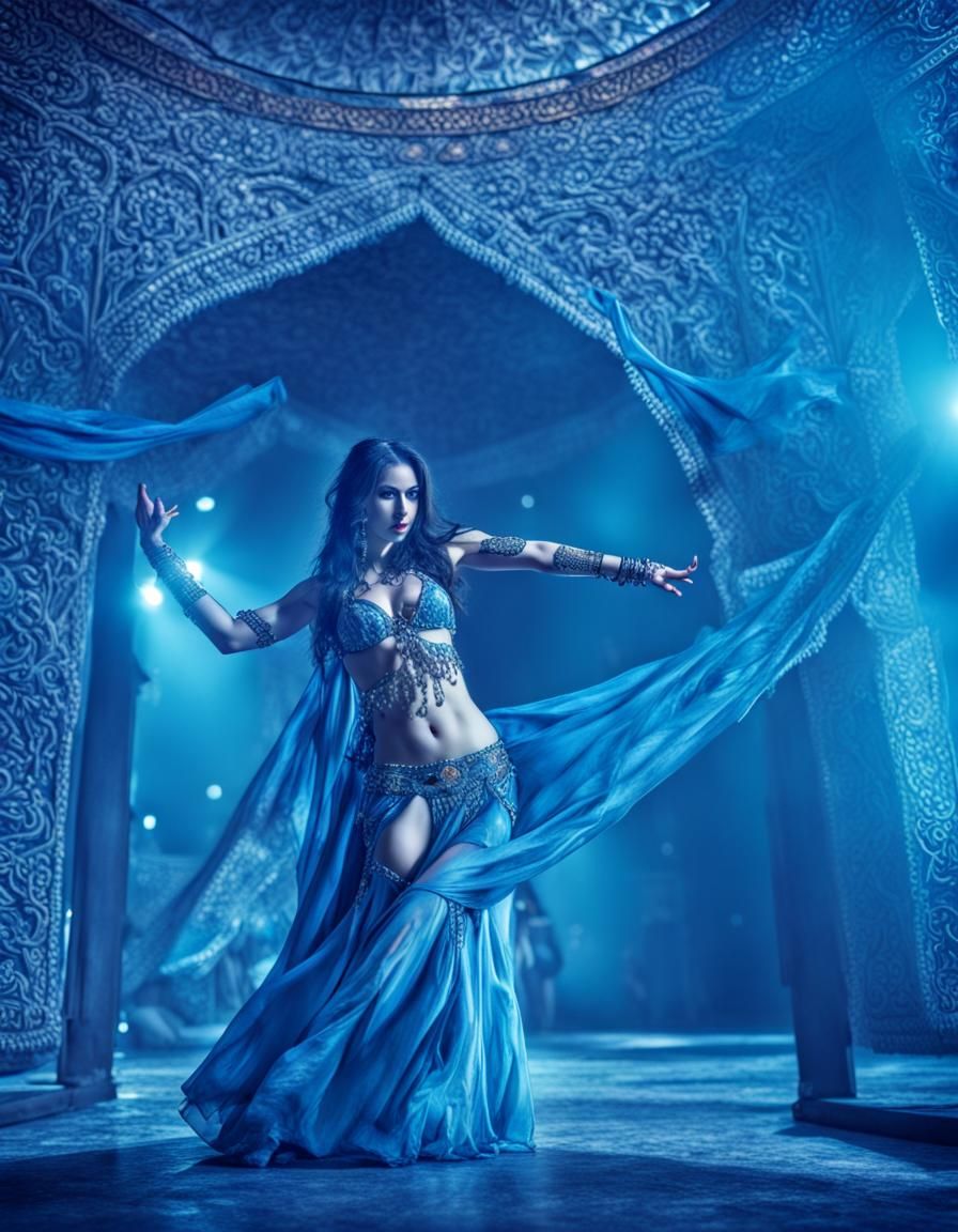 Hyperrealistic Bellydancer in Sharp Focus