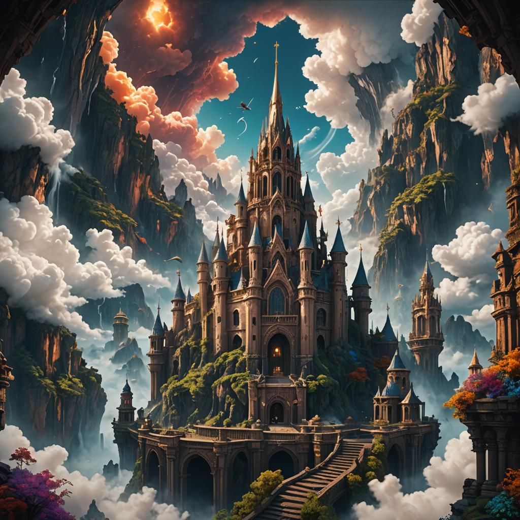 Fantastical Heaven Concept Art in Deep Color