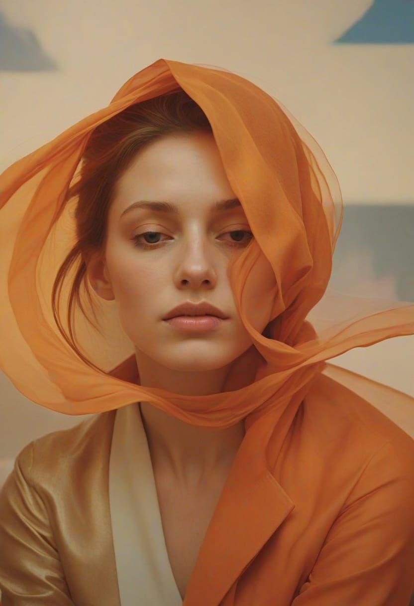 Emotional Portrait: Joy and Sorrow Blend