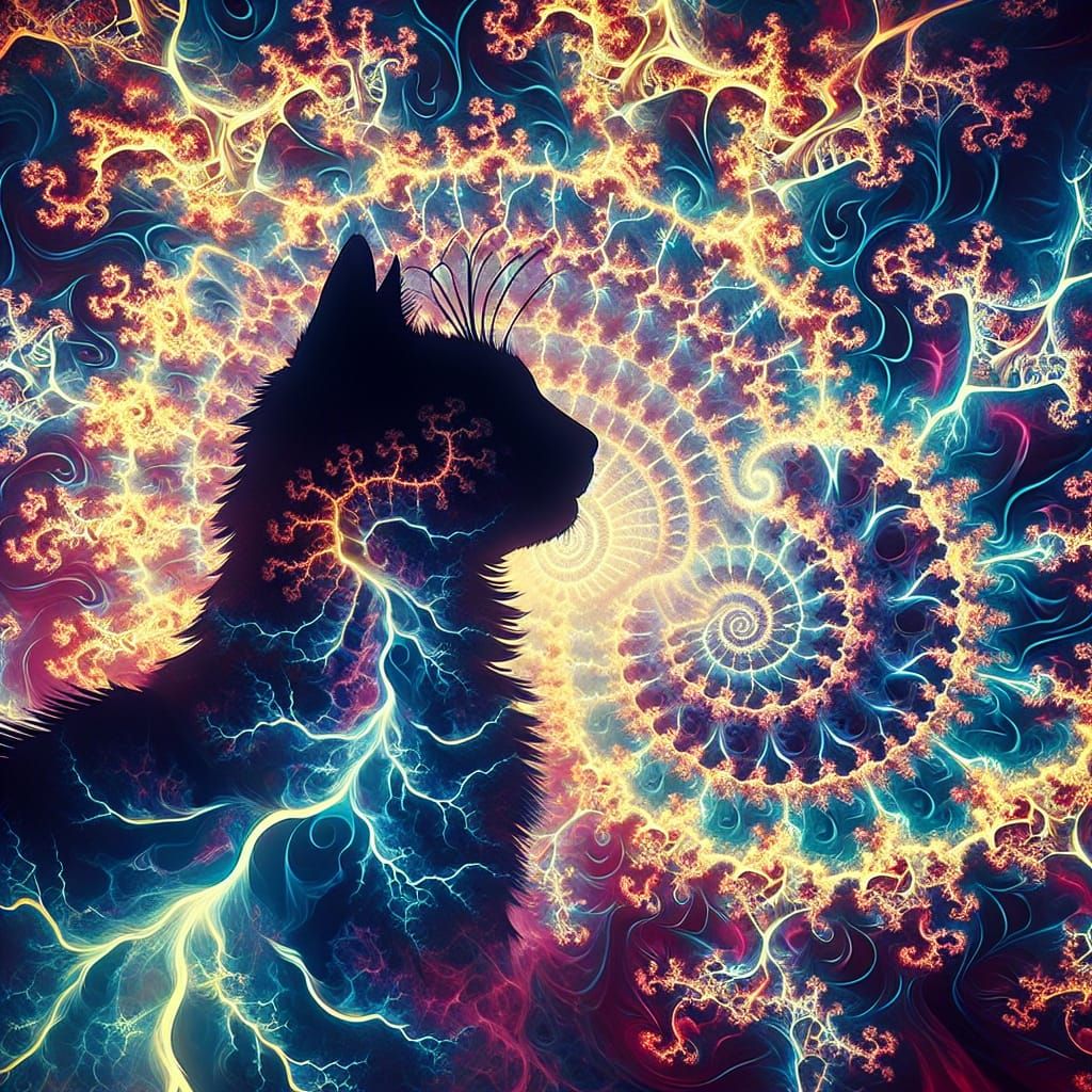 Fractal Whispers of a Feline Realm