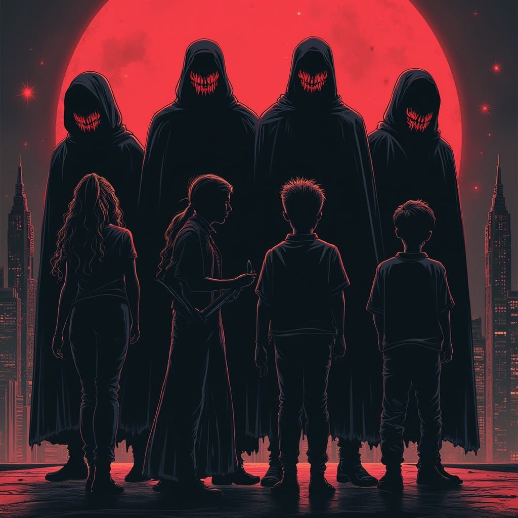 Synthwave Heroes Stand United Against Dark Forces in Neon Re...