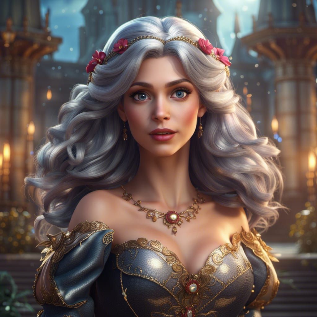 Gorgeous princess Ariel 50 years old with gray hair vol 3