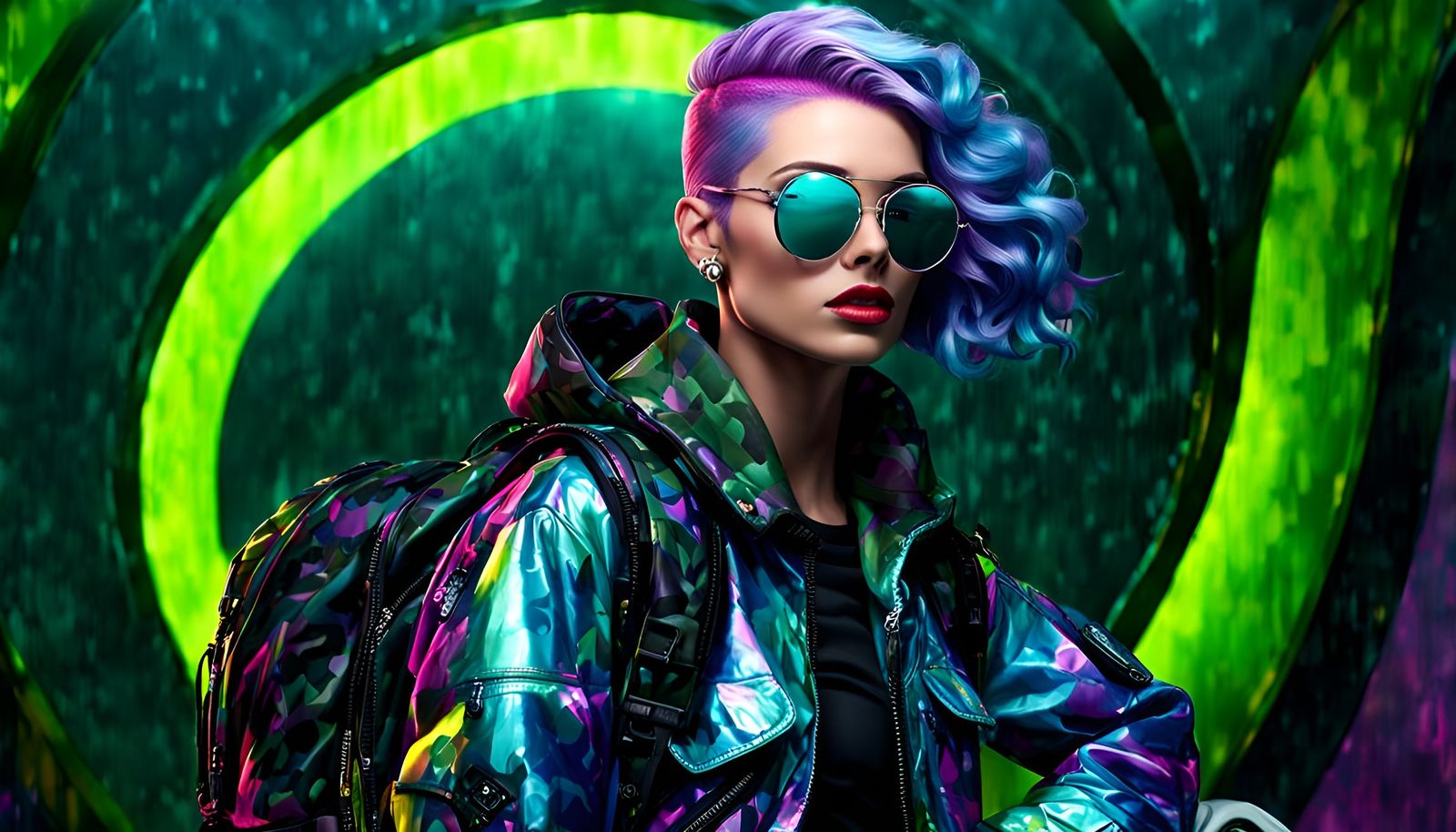 Designer Camouflage in Pre-Apocalyptic Setting, Detailed CGI