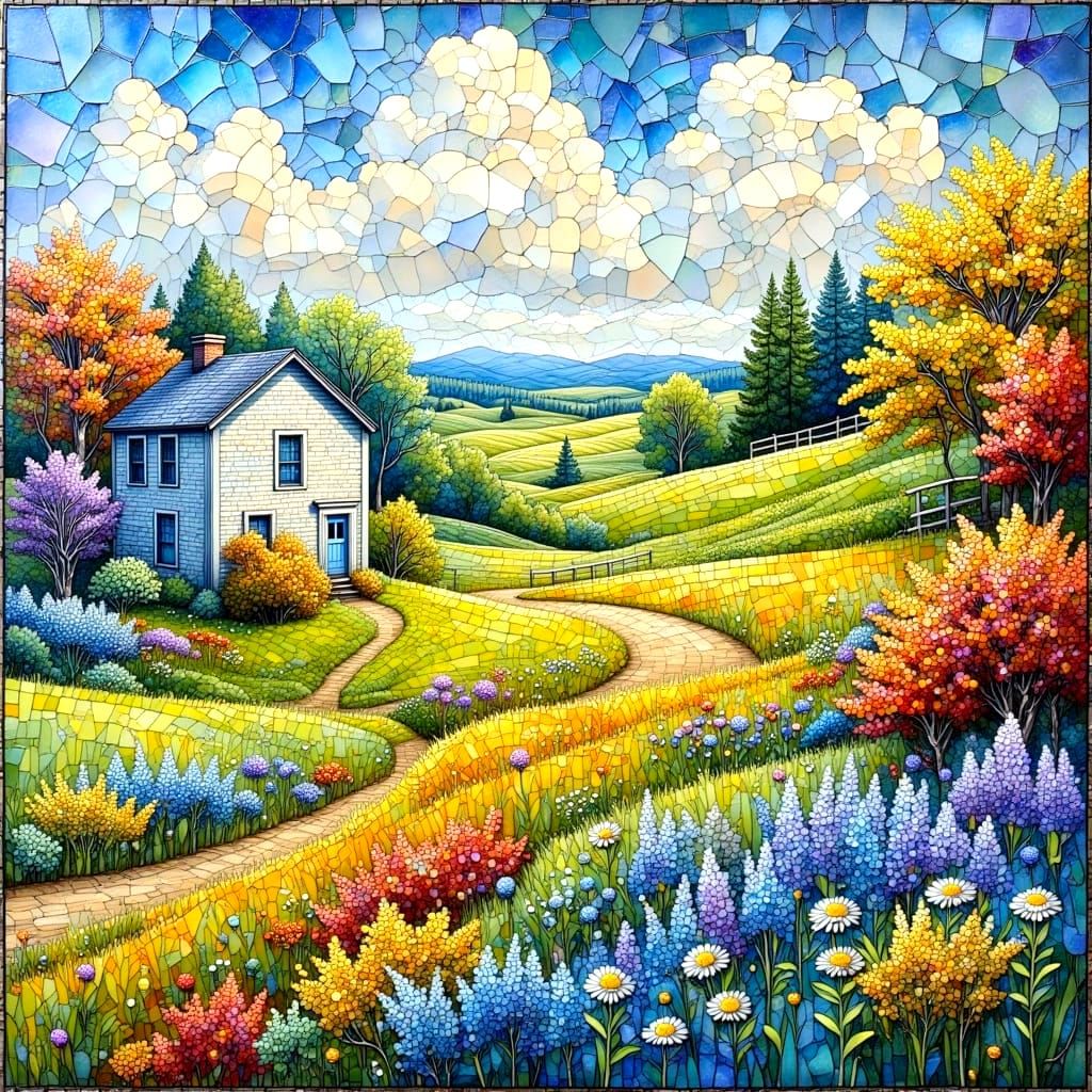 Maine to Georgia: Mosaic Landscape Art