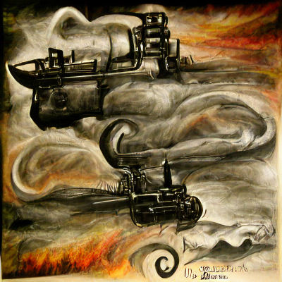 Fiery Sunset Reflected on Calm Lake