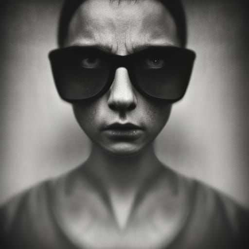 Intense Portrait in Street Photography Style