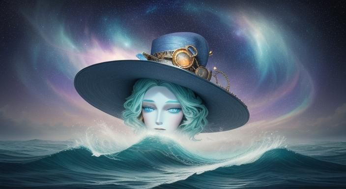 Whimsical Hat Showcase: Starry Sky, Ocean Wave, Steampunk