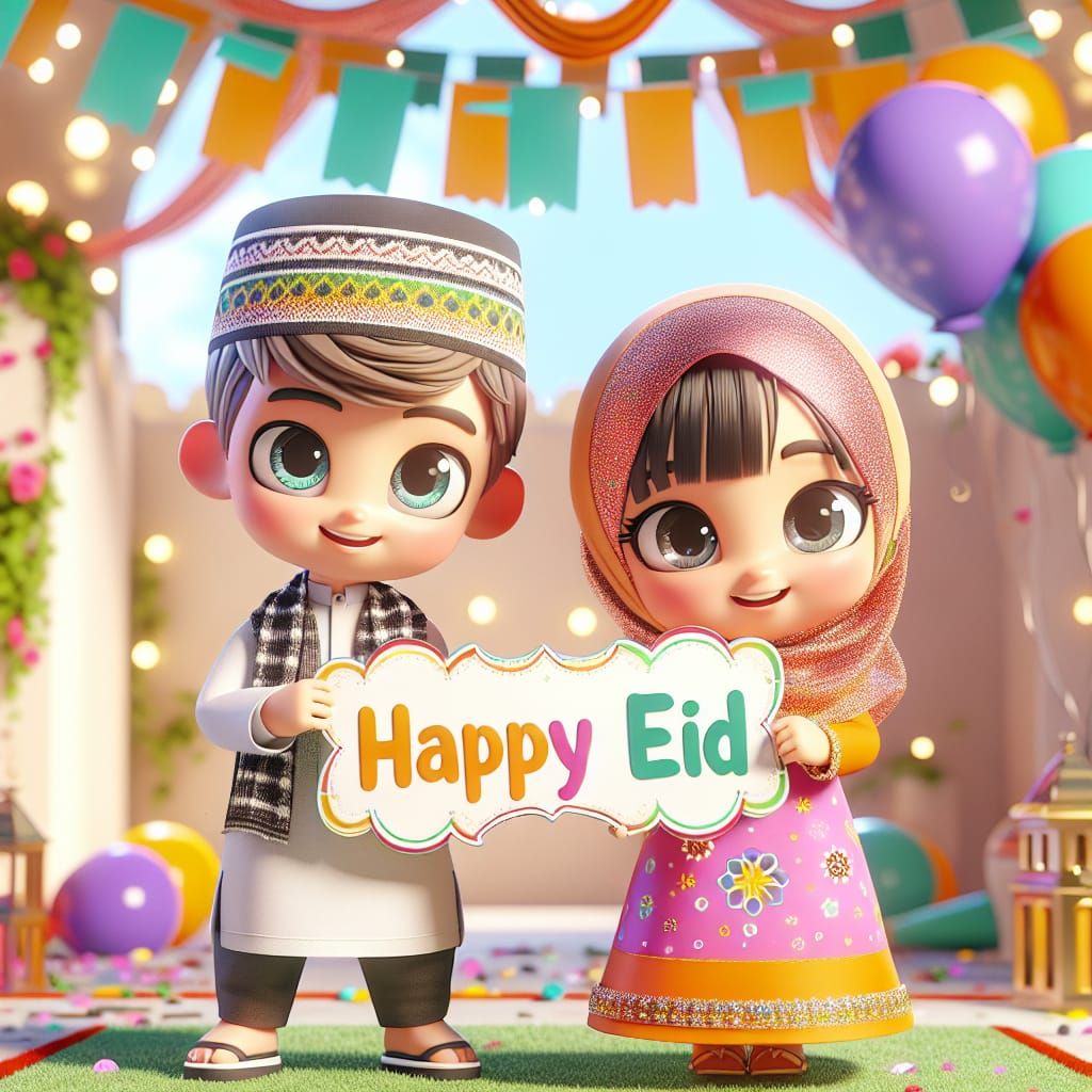 In a Disney Pixar style, create a 3D image of an adorable Mu...