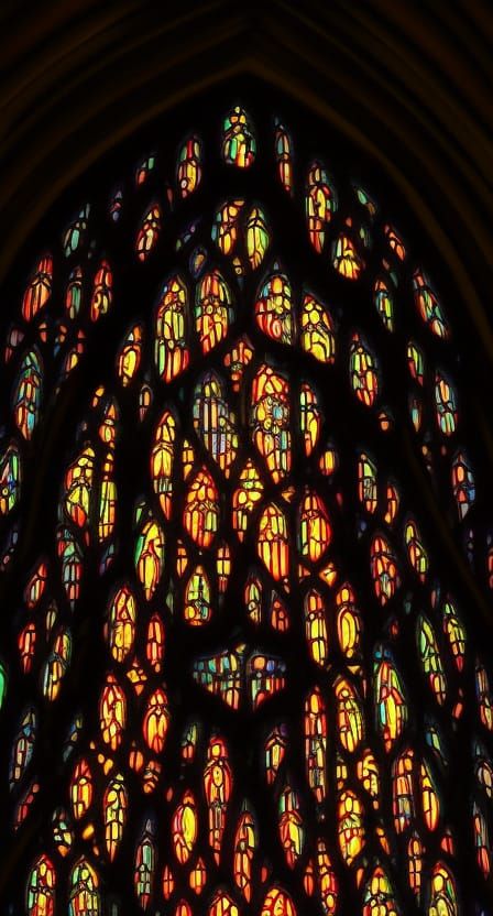 Vampire Prince Portrait in Gothic Stained Glass