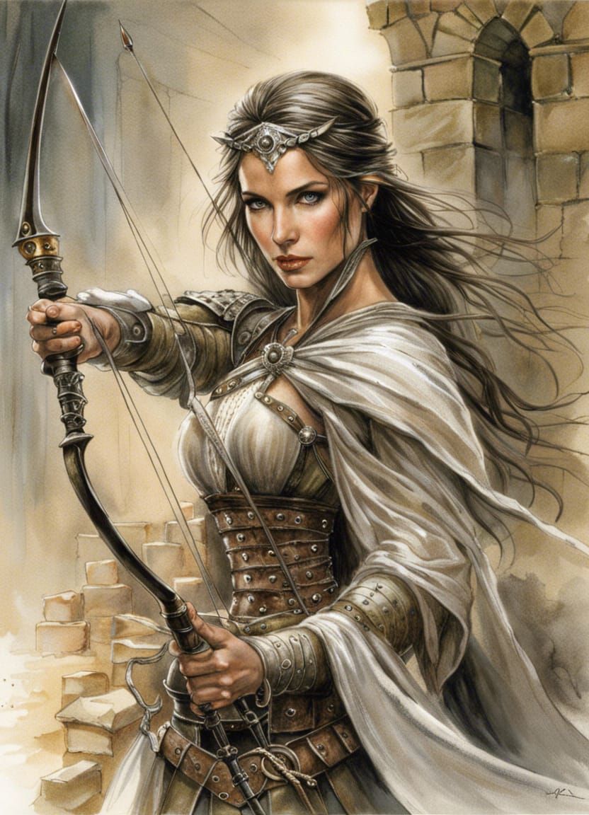 Beautiful archer warrior