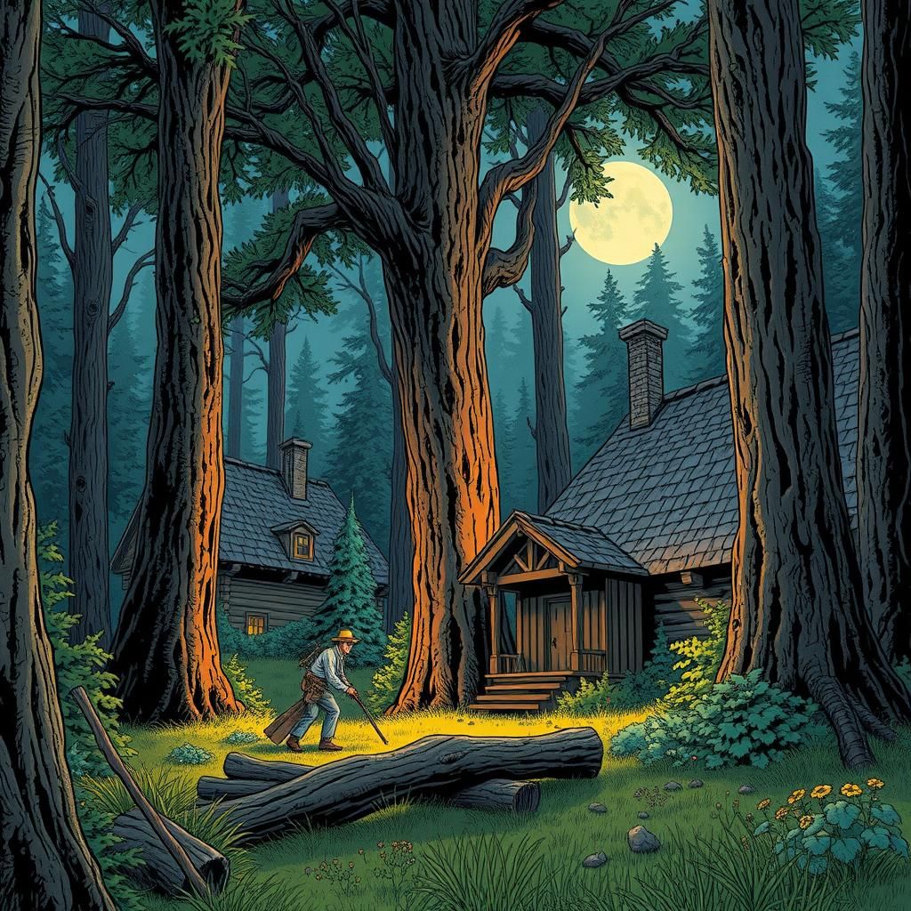Comic Book Art: Woodsman and the Clamorous Trees