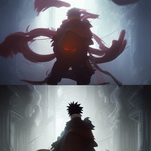 Naruto in Dark Fantasy Style