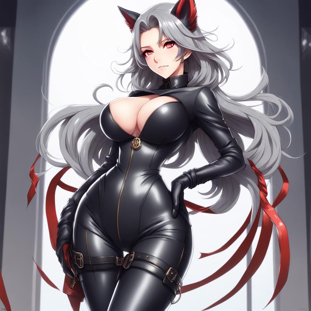 Anime Style Kitsune Goddess in High Heels