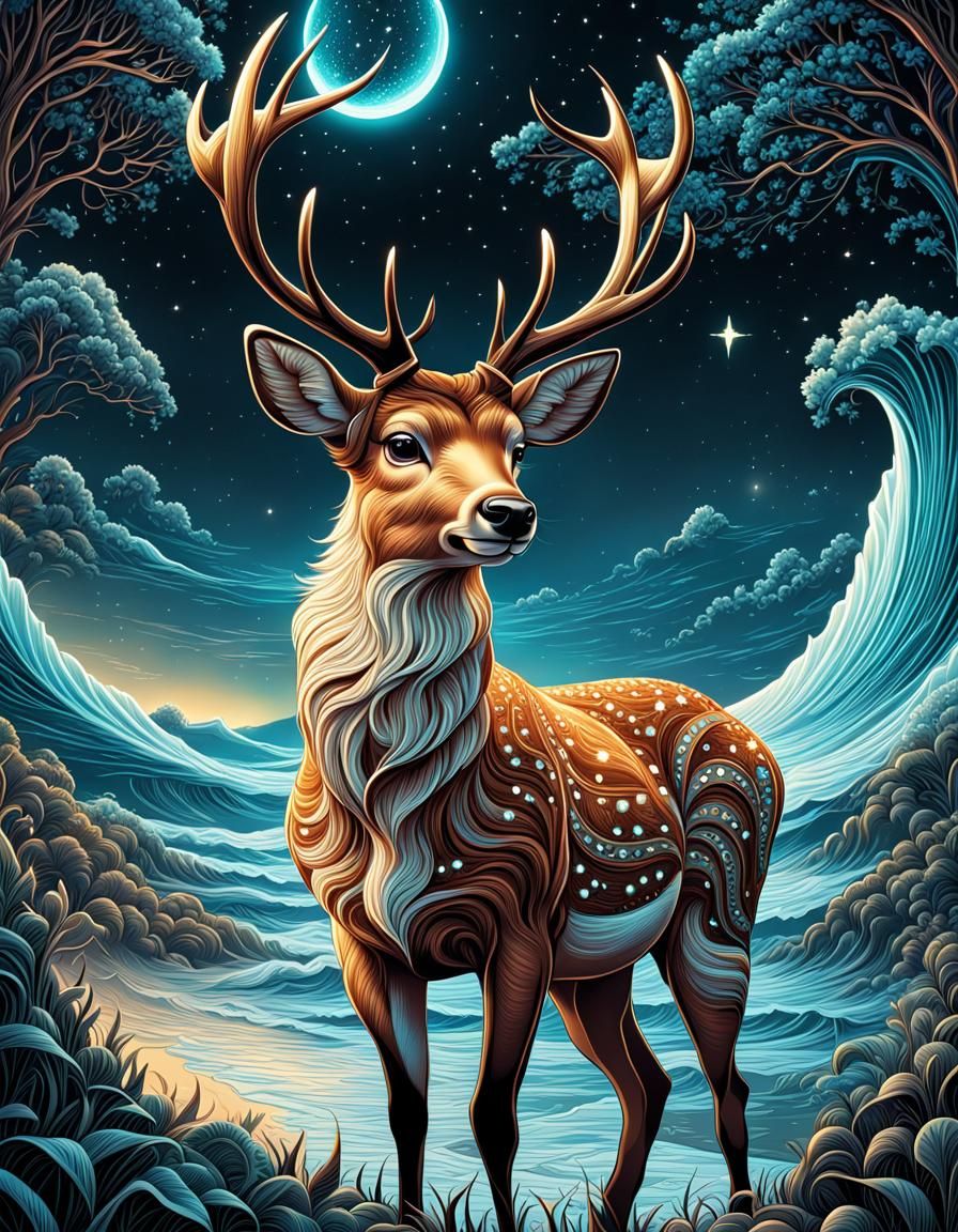 An adorable Deer, stunning intricate details