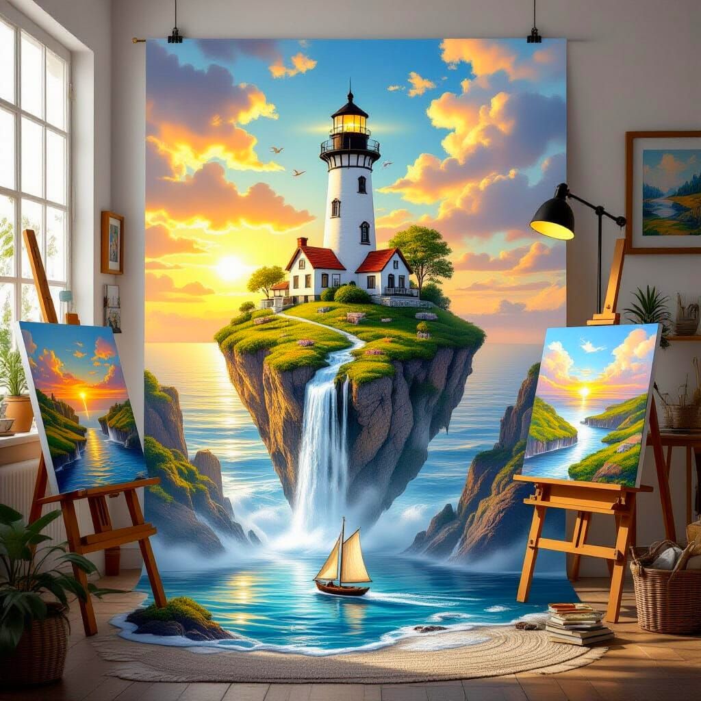 Surreal Artist Studio Merges with Coastal Landscape