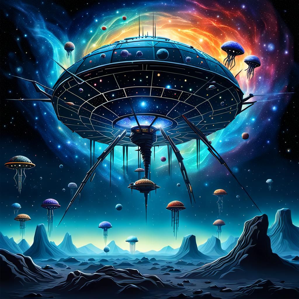 Bacteriophage Spaceships in a Cosmic Dreamscape