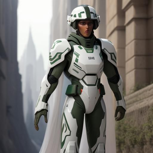 Futuristic Science Fiction Soldier in Detailed Armor