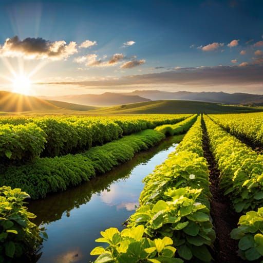 Enchanting Cherry Red Grape Vineyard: Fantasy Concept Art