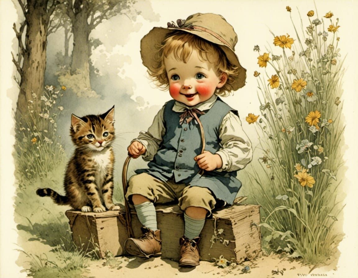 Toddler's Joy: A Gift of Friendship in Fairy Art Style