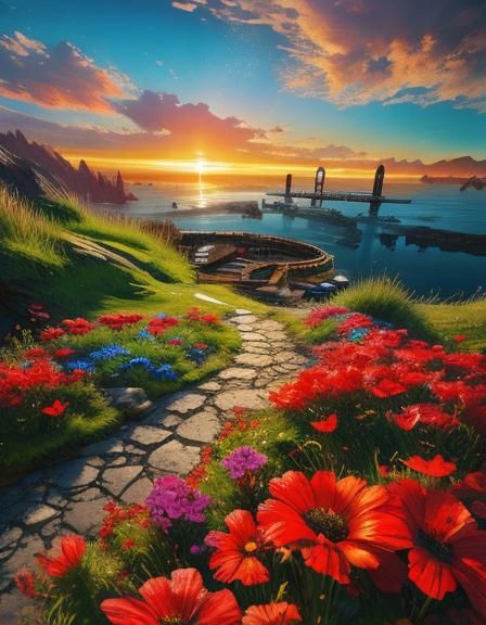 Intricately Detailed Beautiful Place in Splash Art