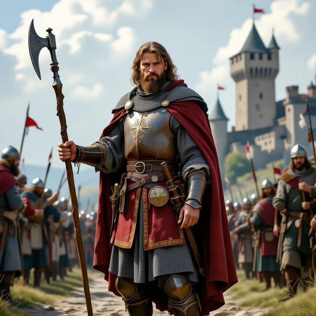 Medieval Man in Classic Portrait