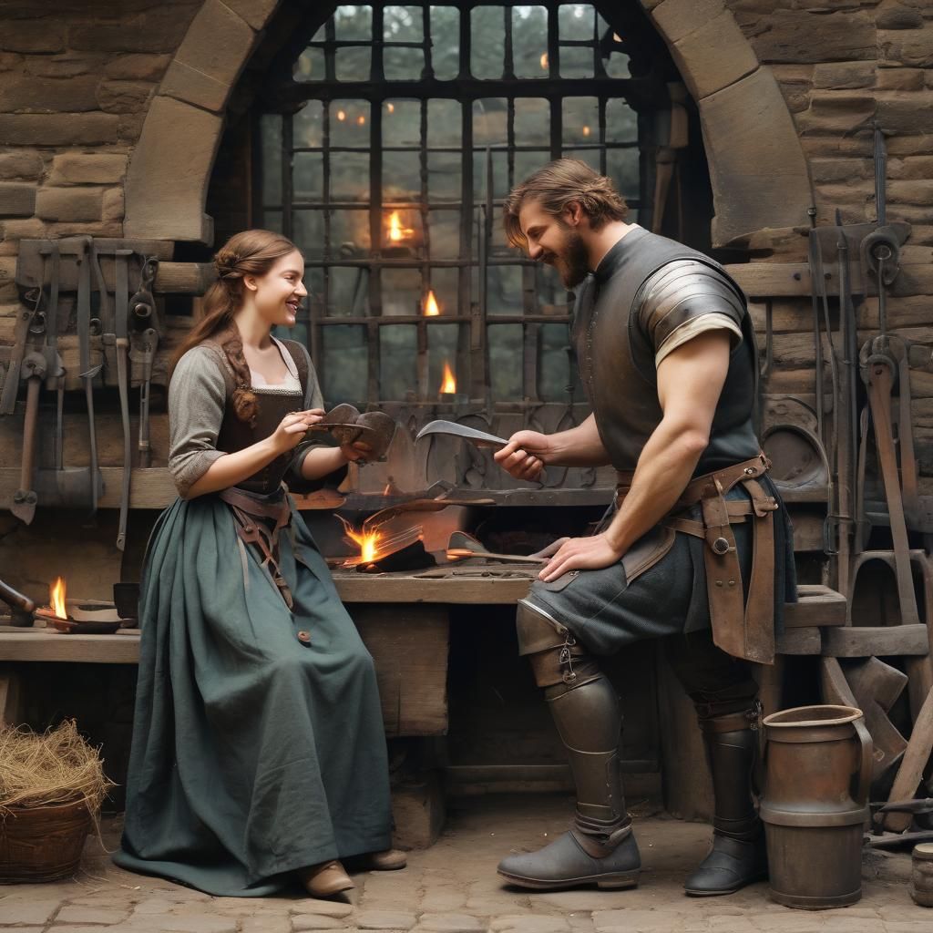 Medieval Blacksmith Smitten with Love