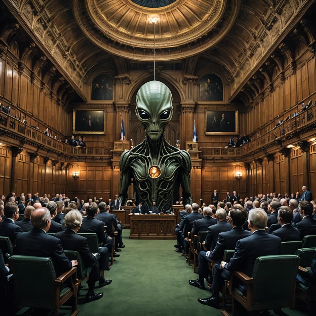 Extraterrestrial Infiltration at UK Parliament: A Photo