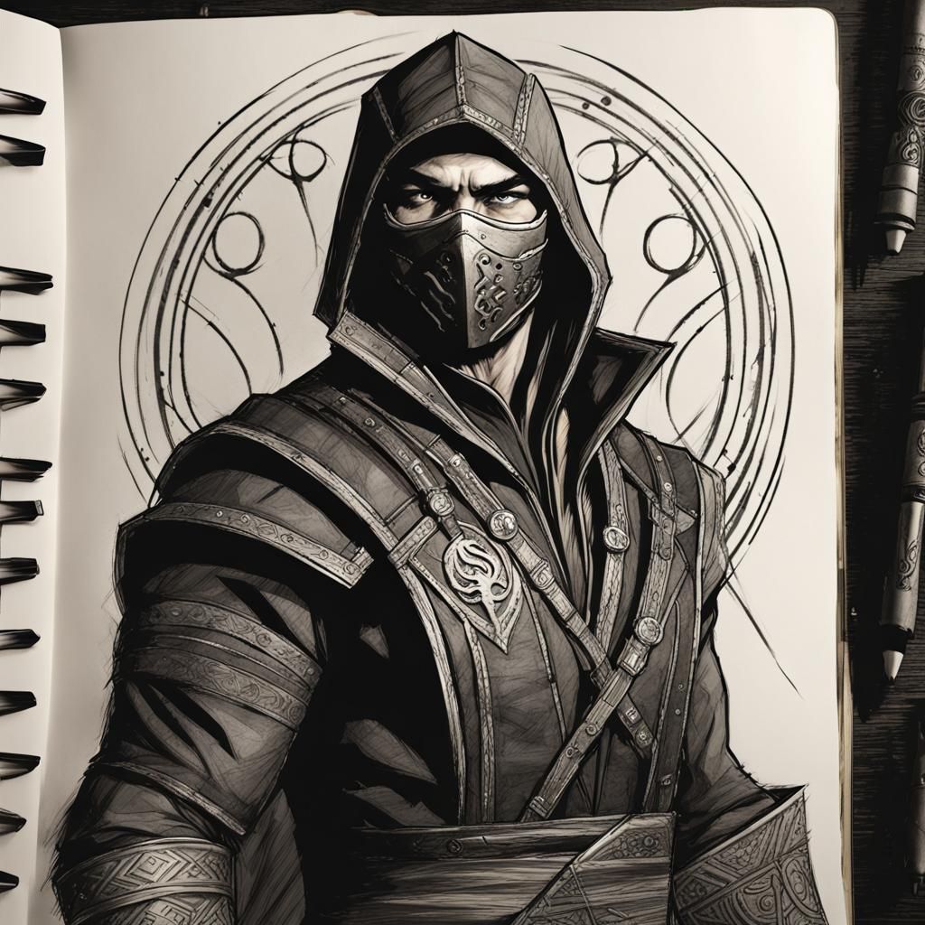 Medieval Mortal Kombat Rogue Character Sketch