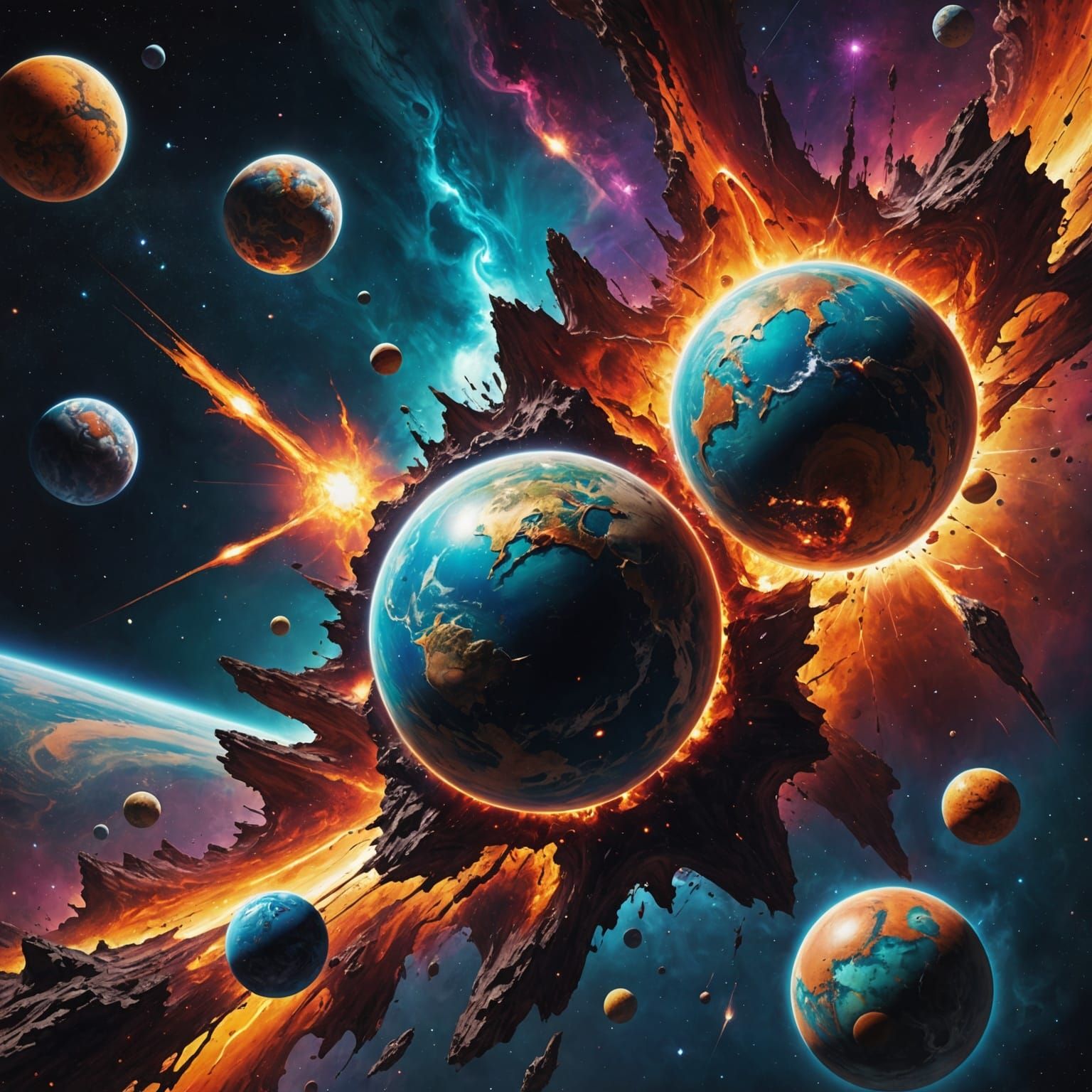 Explosive Cosmic Planets in a Galaxy of Color