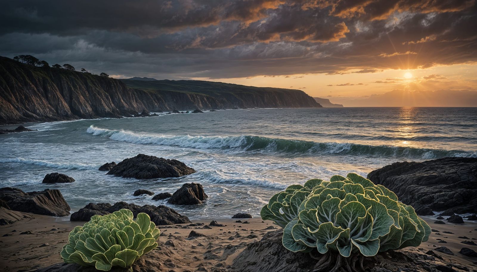 Fractal Coastline Masterpiece in Bokeh