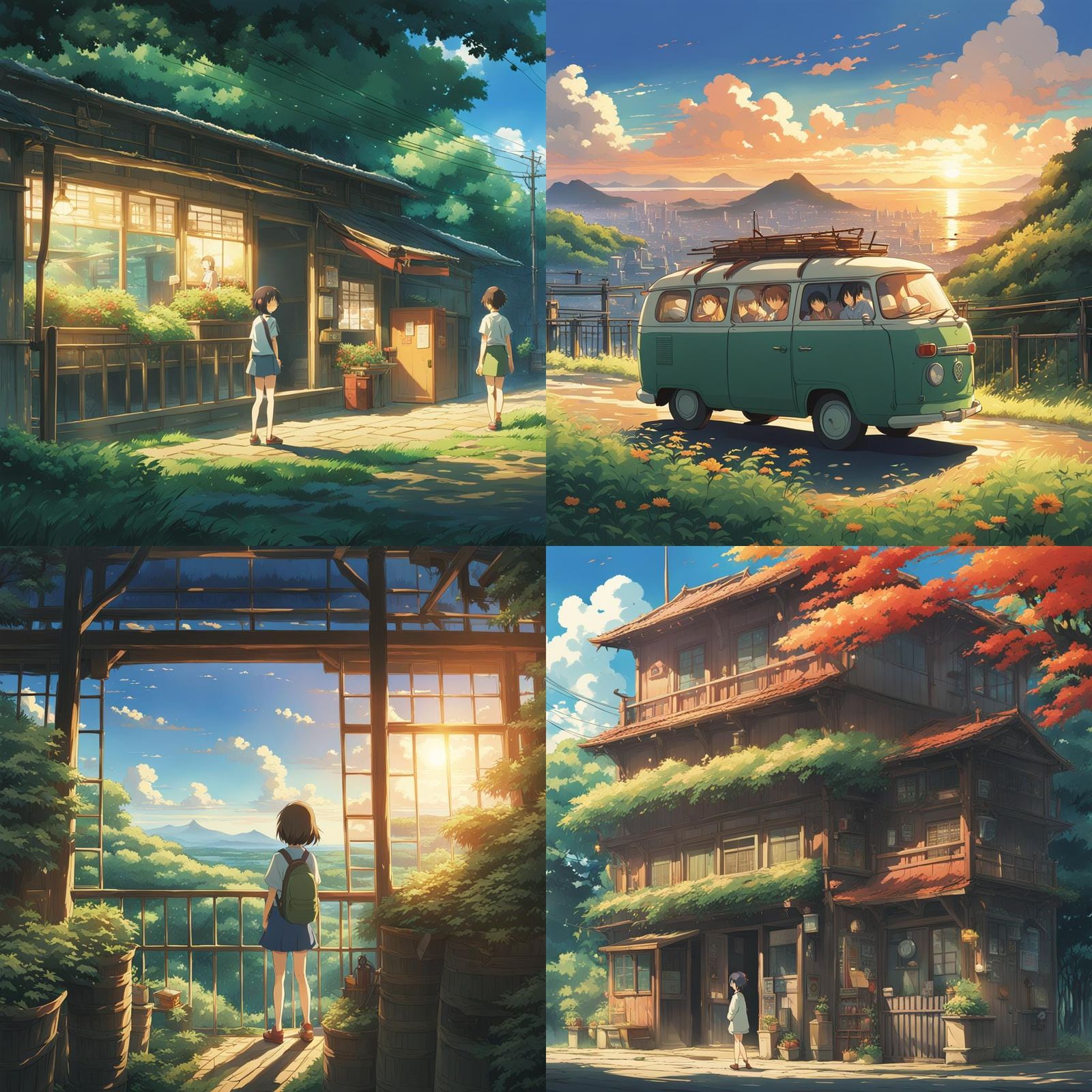 Anime Woman in Studio Ghibli Style