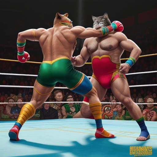 Cats in a Wrestling Ring: Mexican Muralism Style