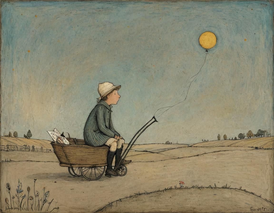 Whimsical Dreamer Inspired by Children's Book Illustration