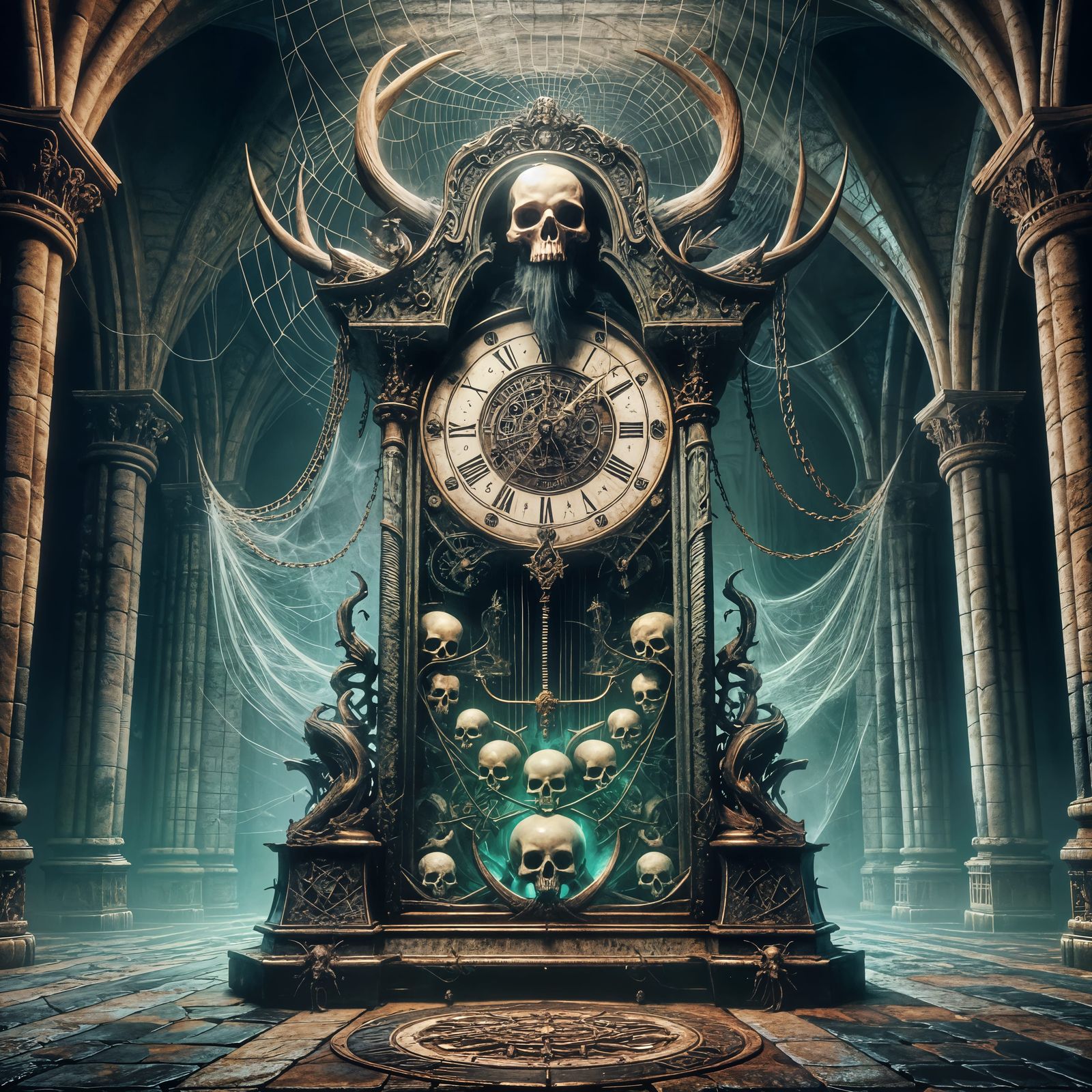 Pagan inspired Grandfather clock