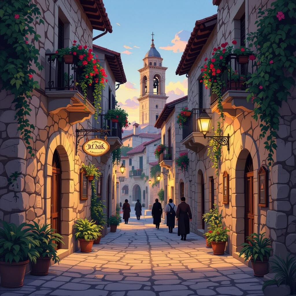 Medieval Ozieri Alley in GTA San Andreas Style