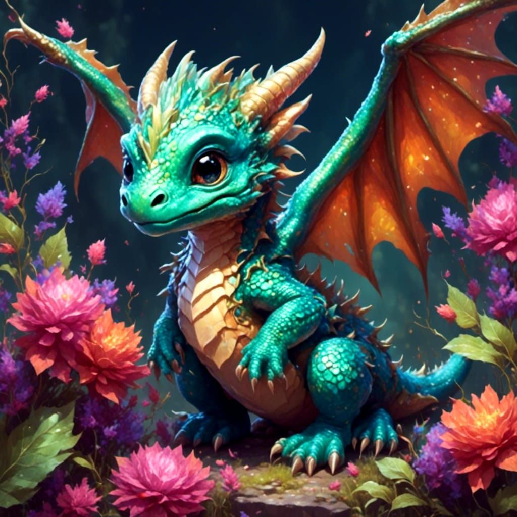 Cute and Soft Dragon Hatchling