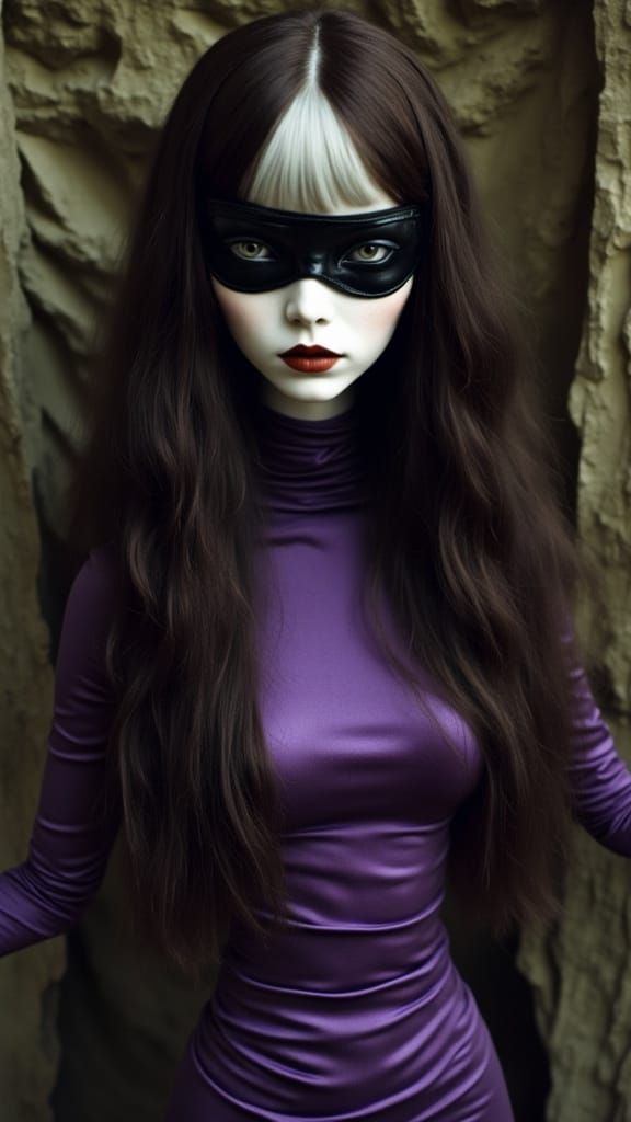 Stunning Marionette Woman Portrait in Futuristic Style