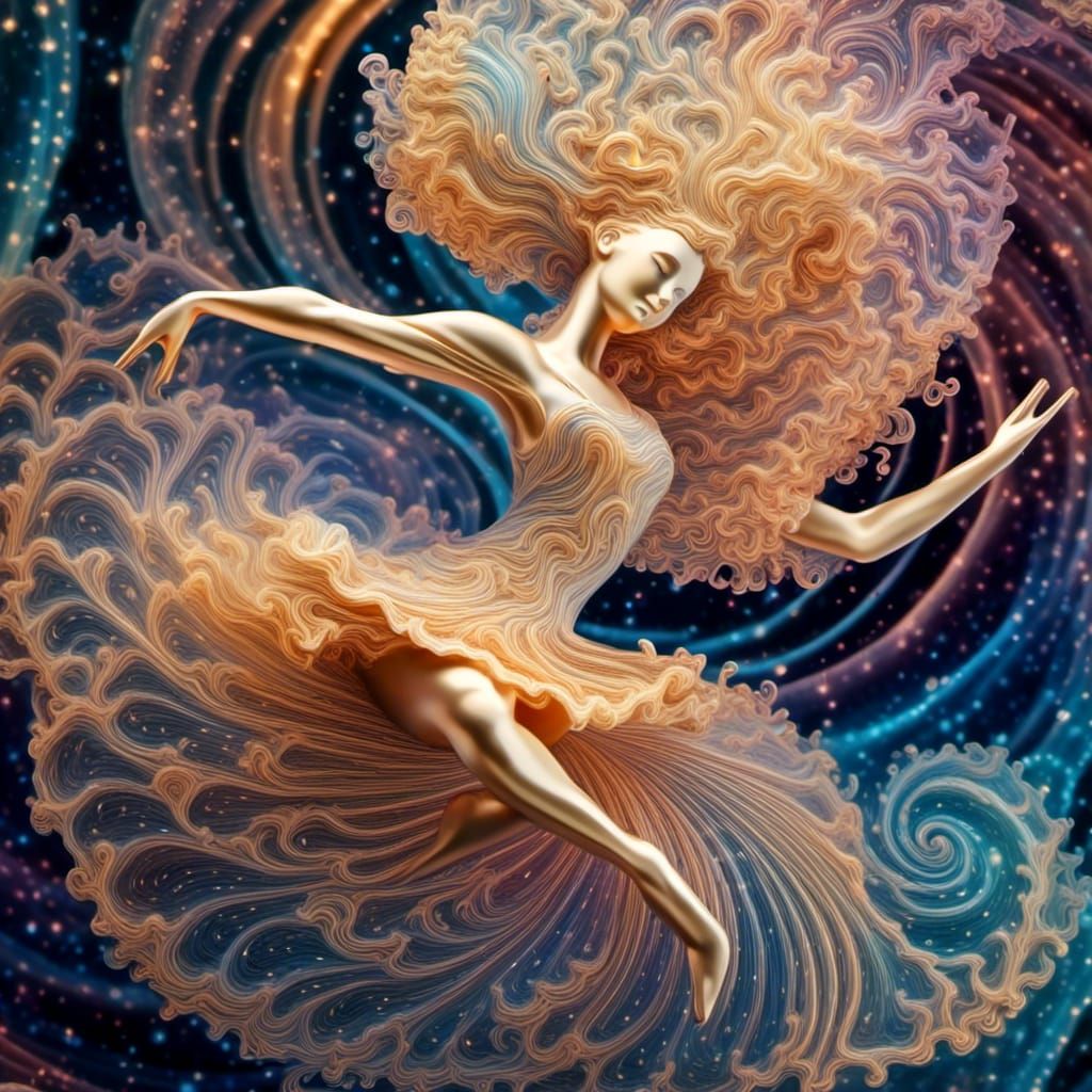 Glass Ballet Dancer Figurine in Pop Art Style