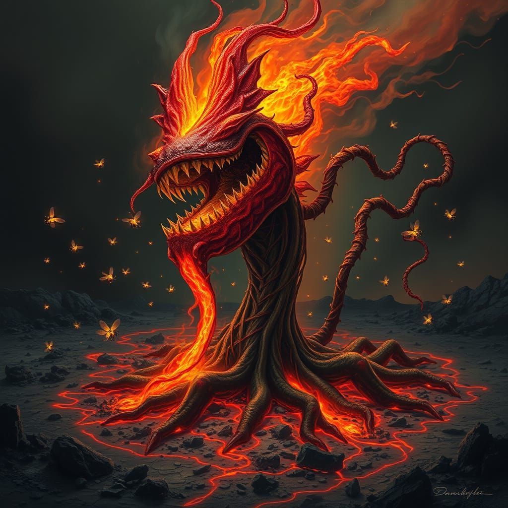 Snappy the fiery plant