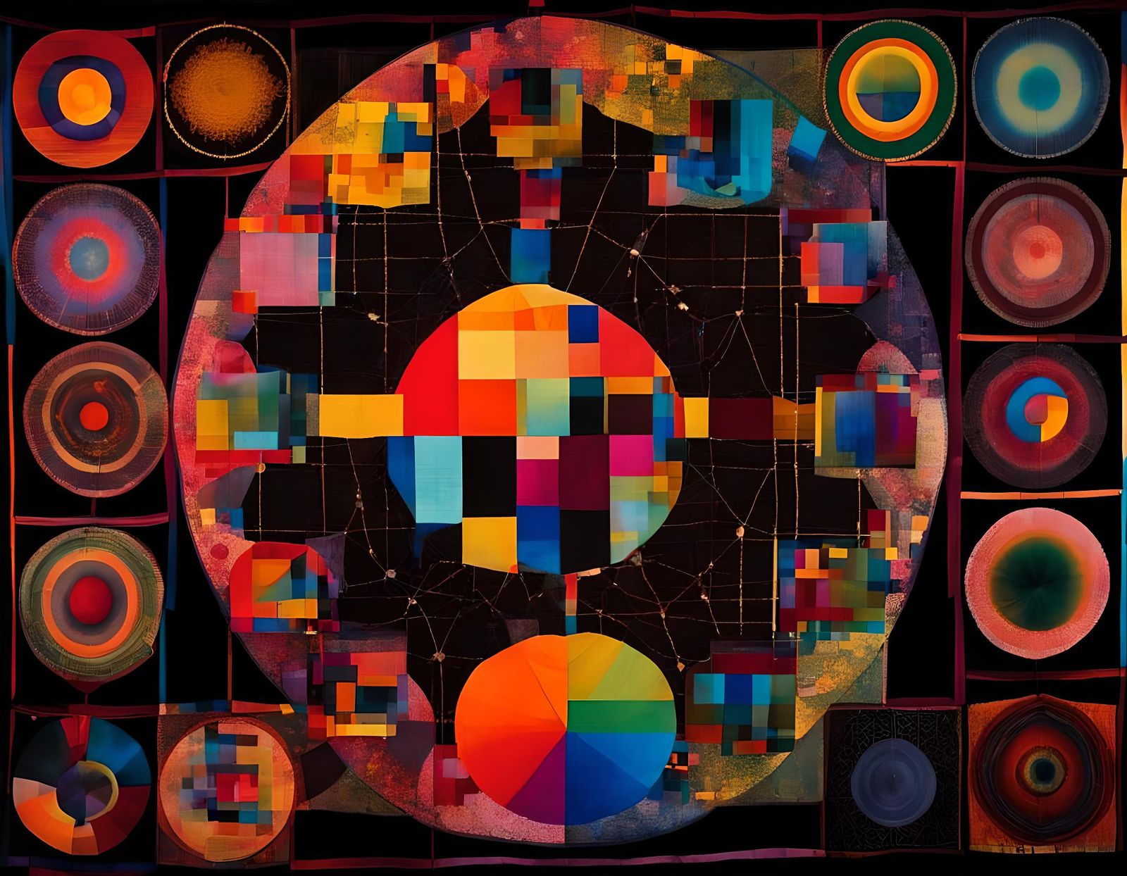 Ethereal Color-Photogram of Imaginary Beings in Stardust